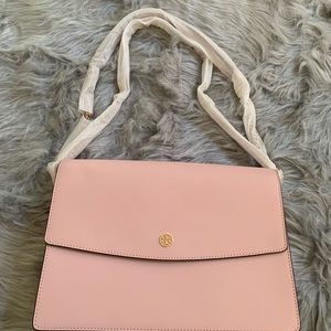 NWT Pink Tory Burch Parker Large Convertible Shoulder Chain Bag